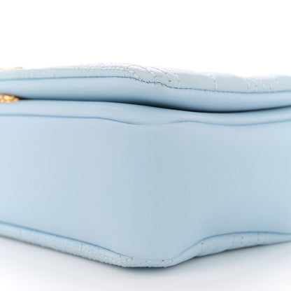 Burberry Lambskin Quilted Small Lola Bag Pale Blue 10 of 10