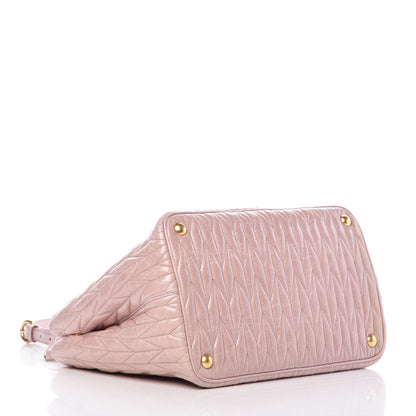 Miu Miu Vitello Shine Trapu Tote Mughetto 5 of 15