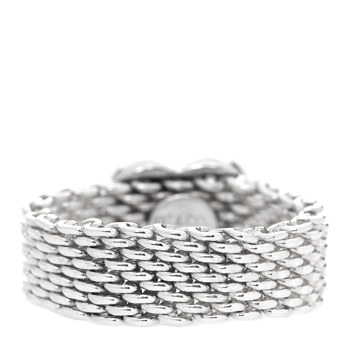Sterling Silver Somerset Mesh Heart Ring 48 4.5
