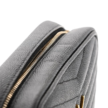 Saint Laurent Grain De Poudre Matelasse Monogram Mini Lou Camera Bag Black 11 of 14