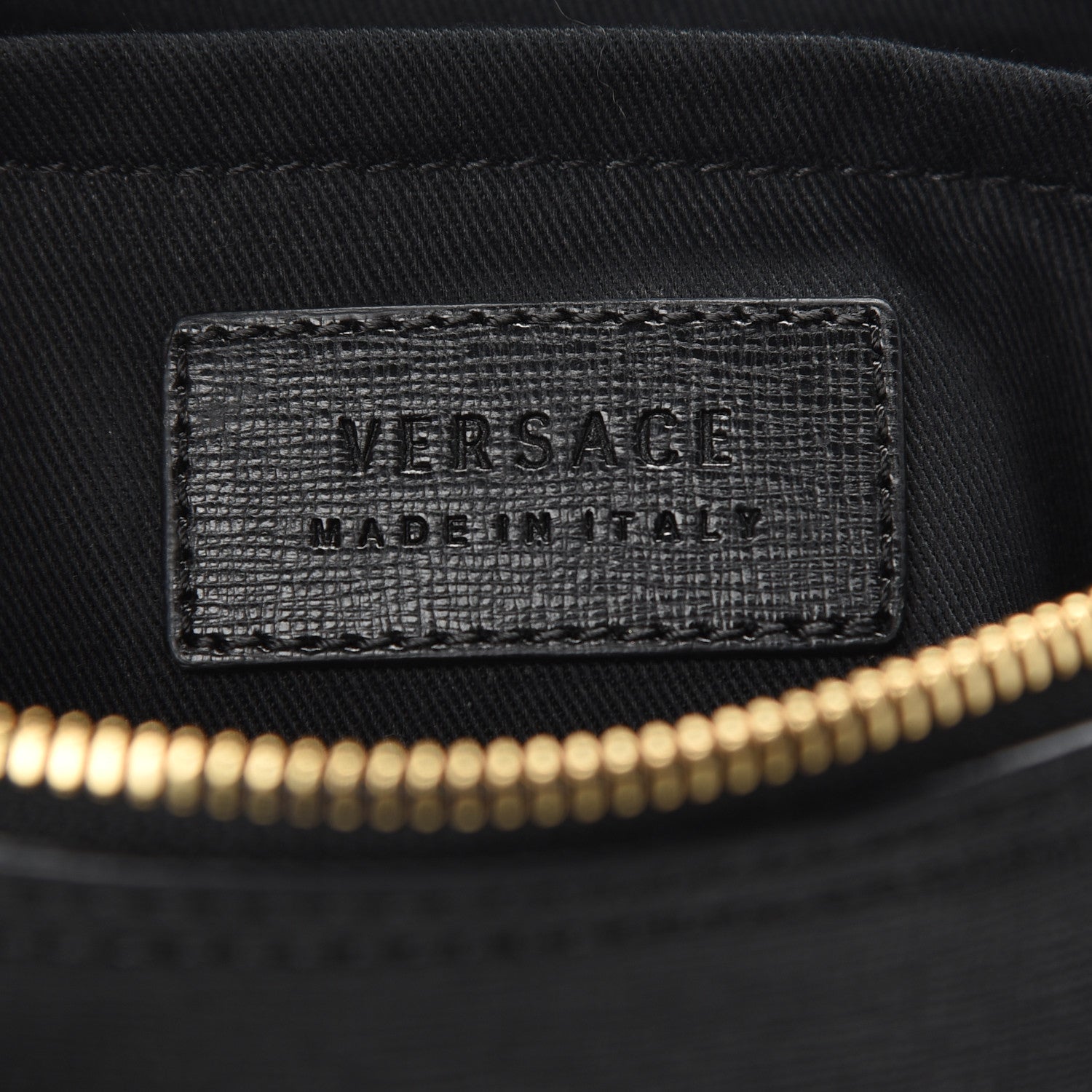 Versace Saffiano Calfskin Palazzo Duffle Bag Black 6 of 10