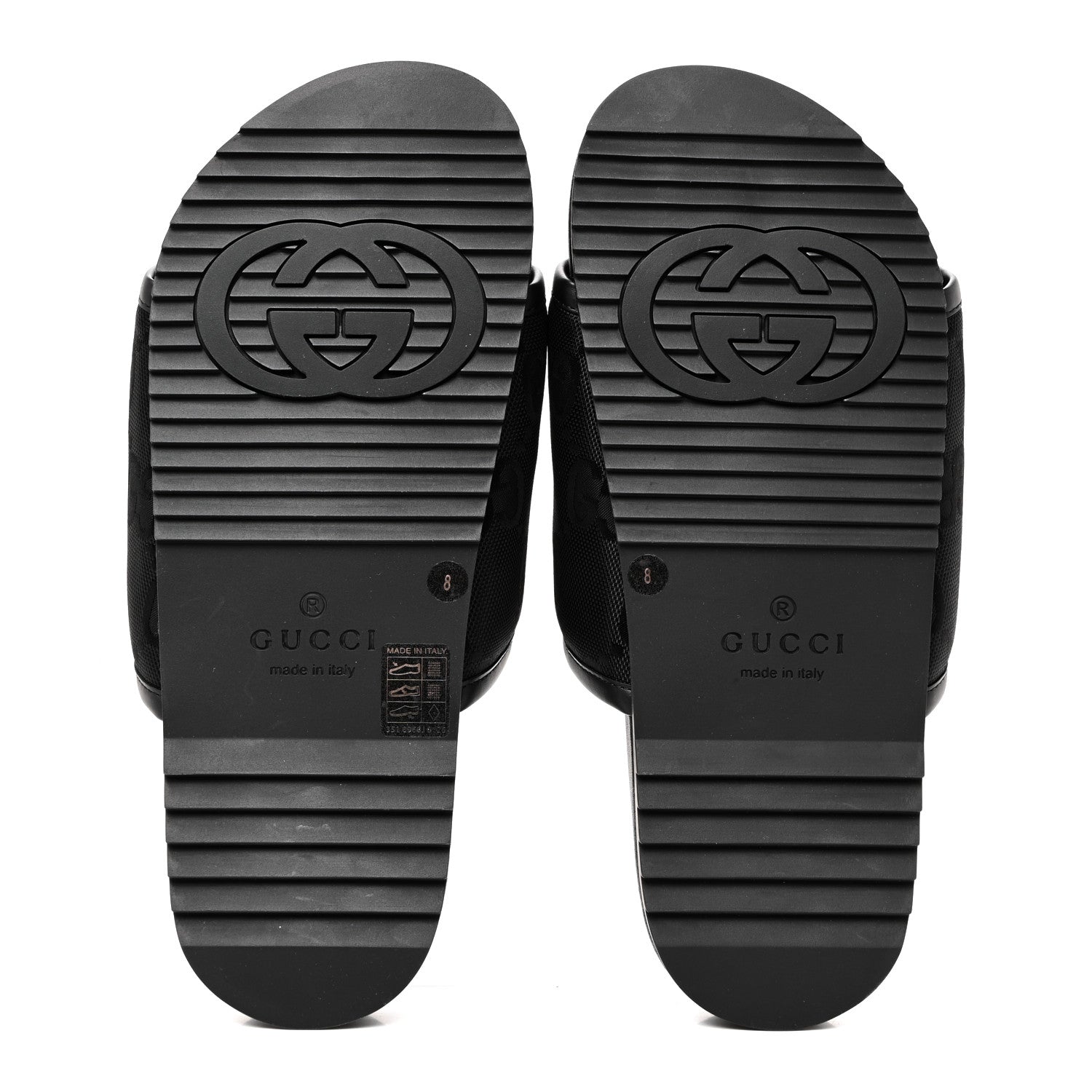 Gucci Econyl Nylon Demetra GG Monogram Mens Off the Grid Slide Sandals 8 Black 5 of 8