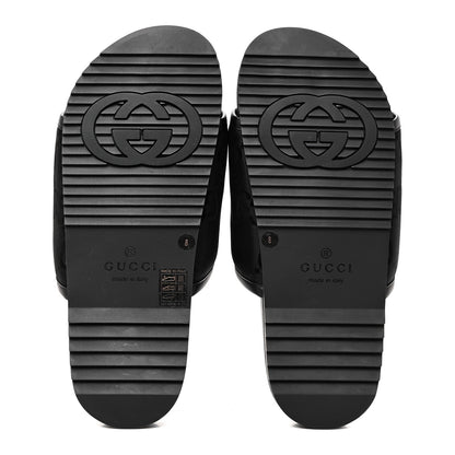 Gucci Econyl Nylon Demetra GG Monogram Mens Off the Grid Slide Sandals 8 Black 5 of 8