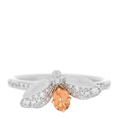 Tiffany Platinum Diamond Spessartine Paper Flowers Firefly Ring 49 5 1 of 6