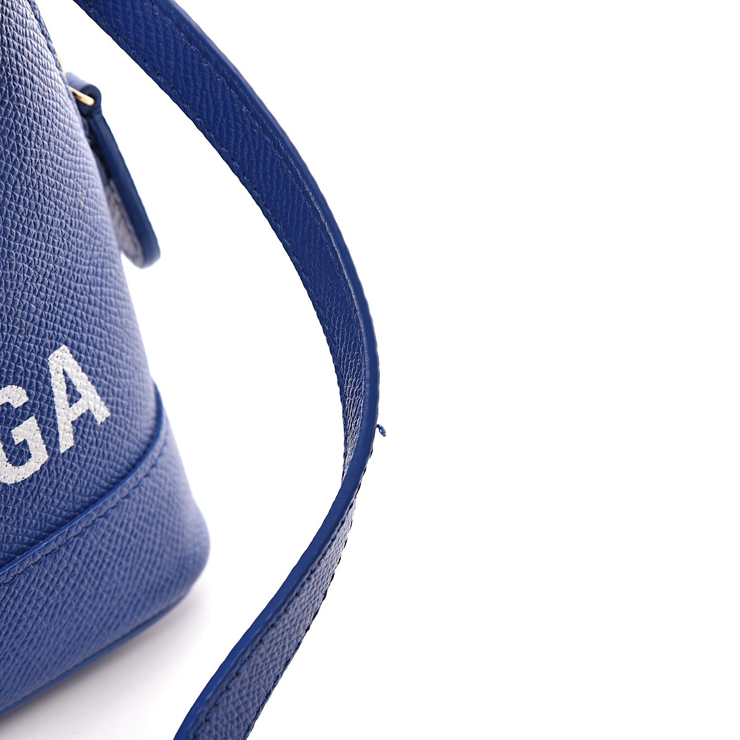 Balenciaga Signature Grained Calfskin Logo XXS Ville Top Handle Bag Bleu Roi White 11 of 11