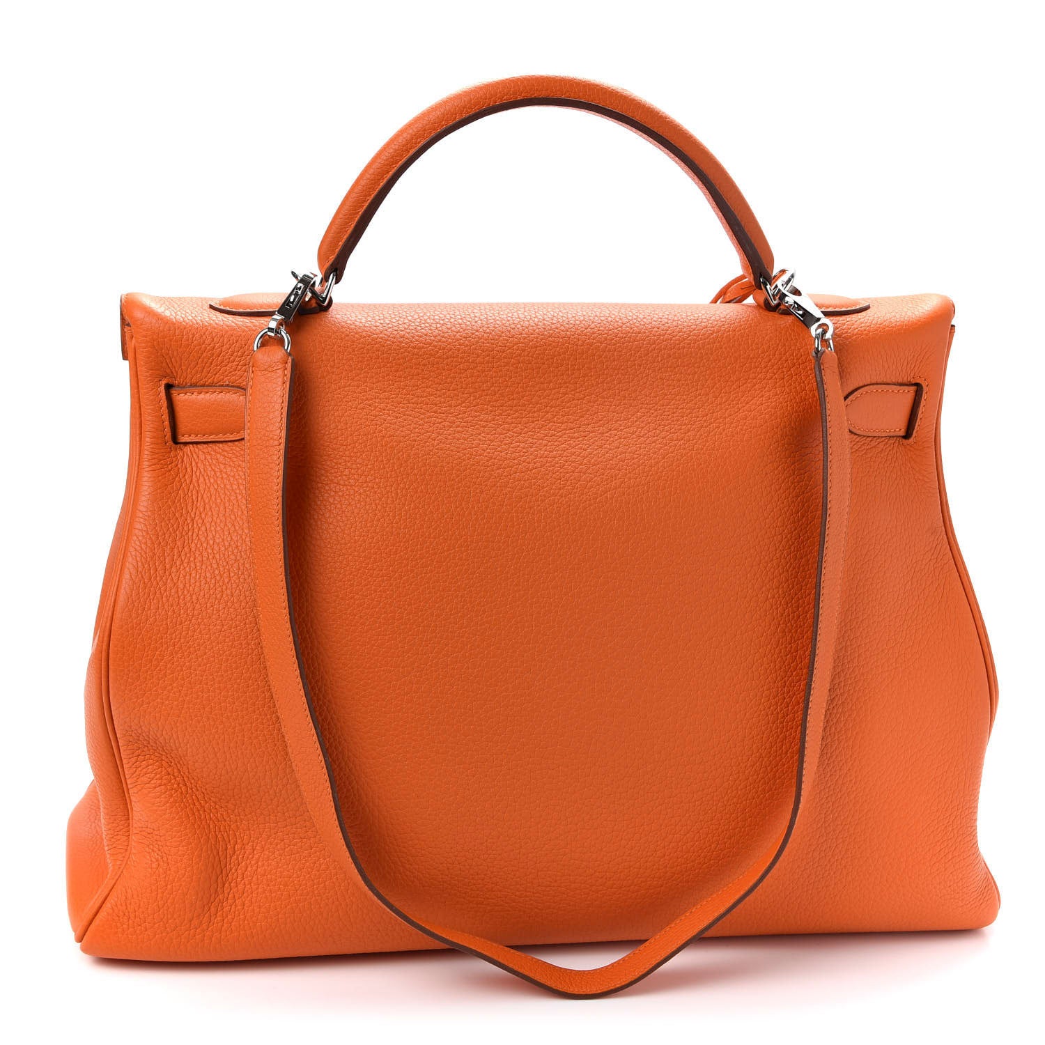 Hermes Taurillon Clemence Kelly Retourne 40 Orange 2 of 8