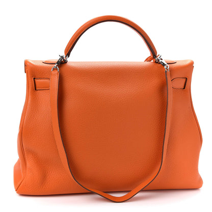 Hermes Taurillon Clemence Kelly Retourne 40 Orange 2 of 8