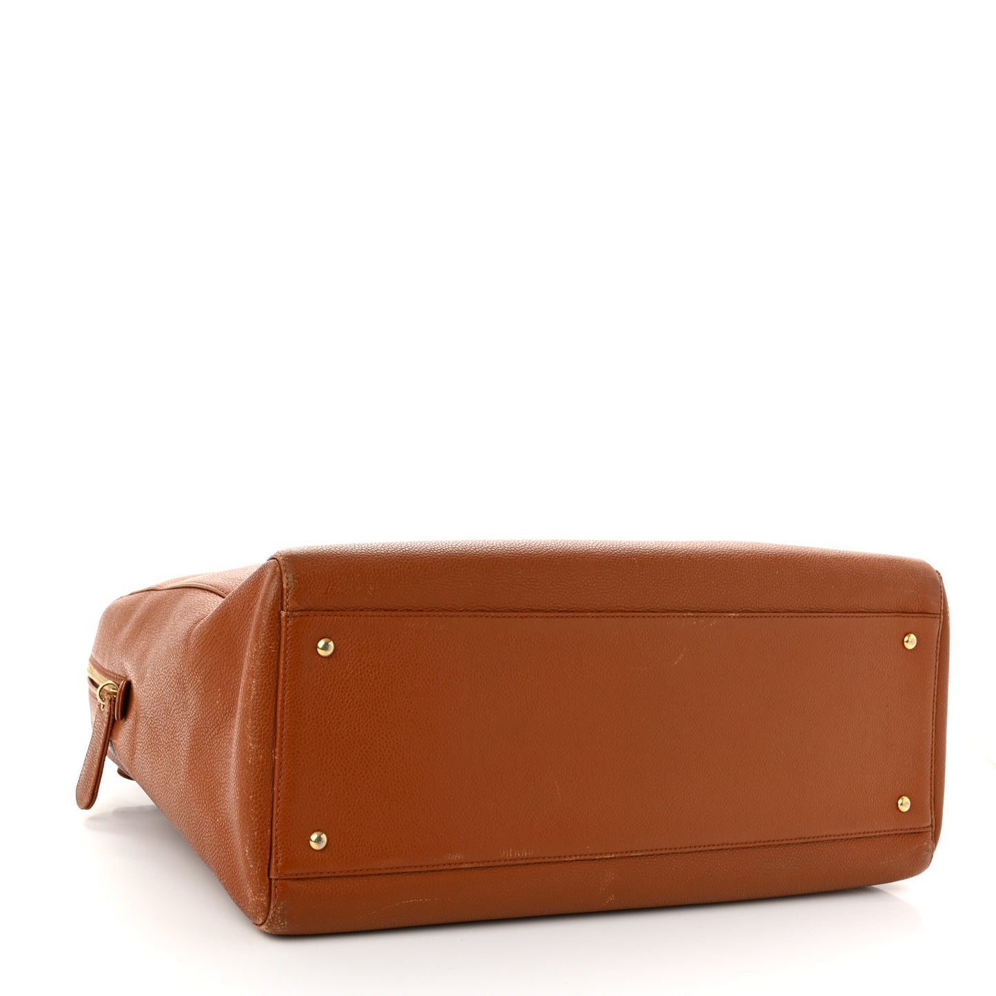 Caviar Large CC Shoulder Bag Light Brown