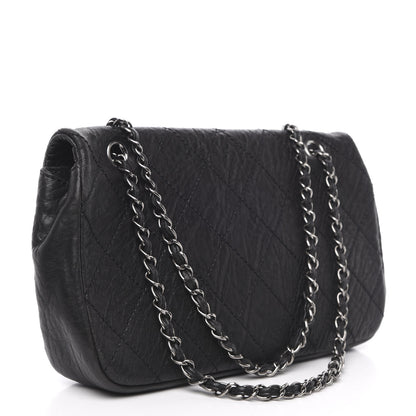 Chanel Distressed Lambskin Le Marais Ligne Flap Black 3 of 13