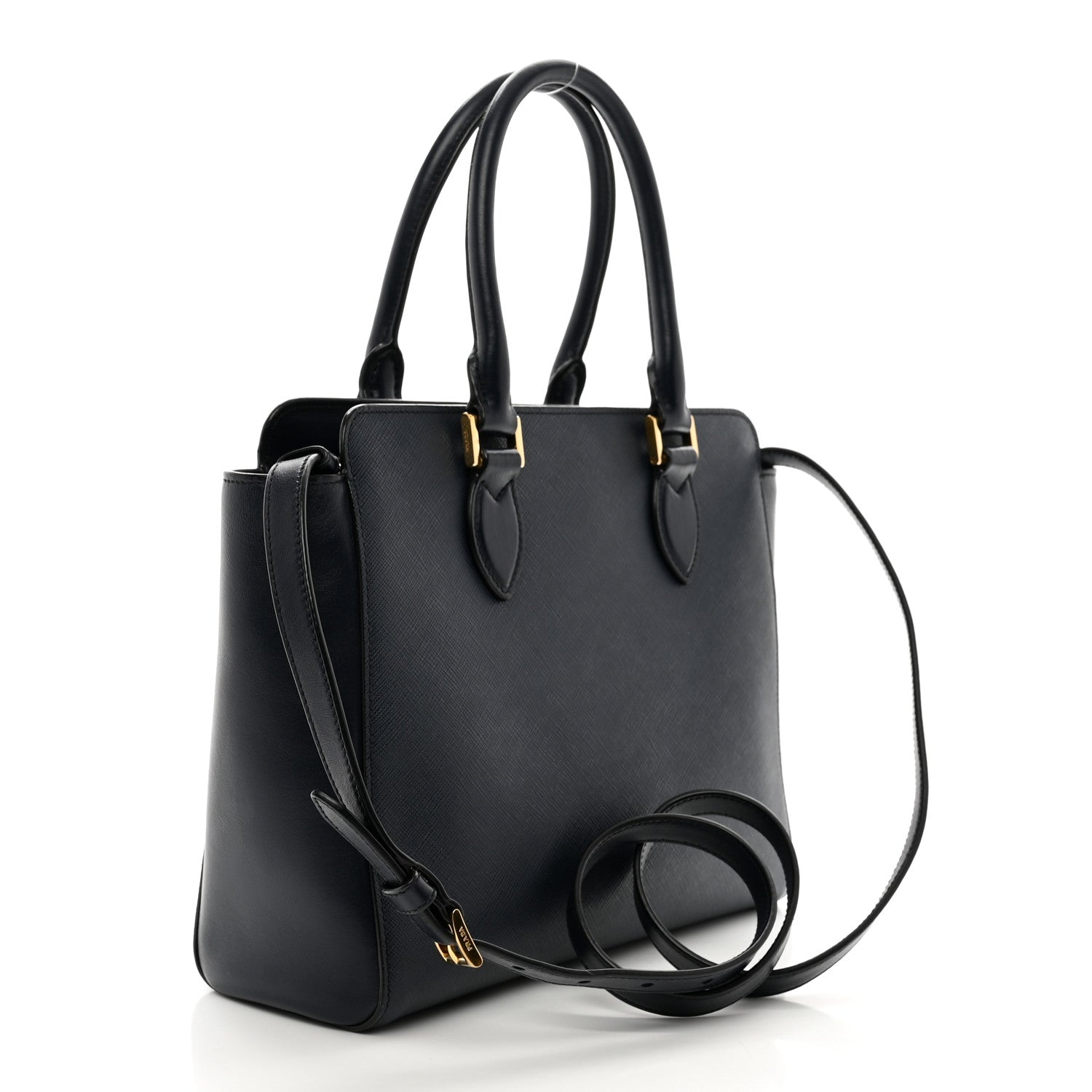 Prada Saffiano Soft Calfskin Small Zippered Tote Baltico 4 of 9