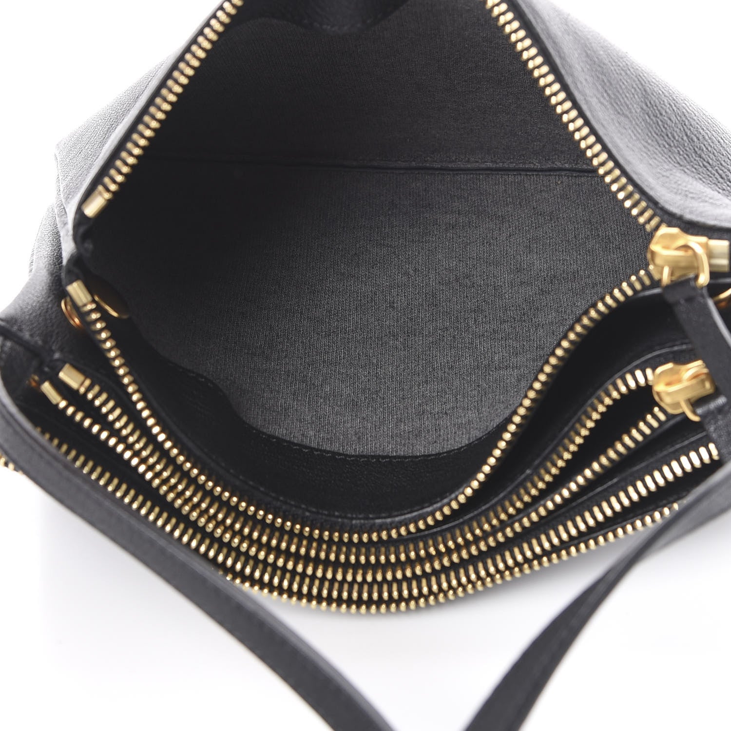 Celine Lambskin Small Trio Crossbody Bag Black 4 of 11