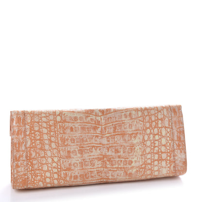 Nancy Gonzalez Crocodile Clutch Orange White 3 of 9