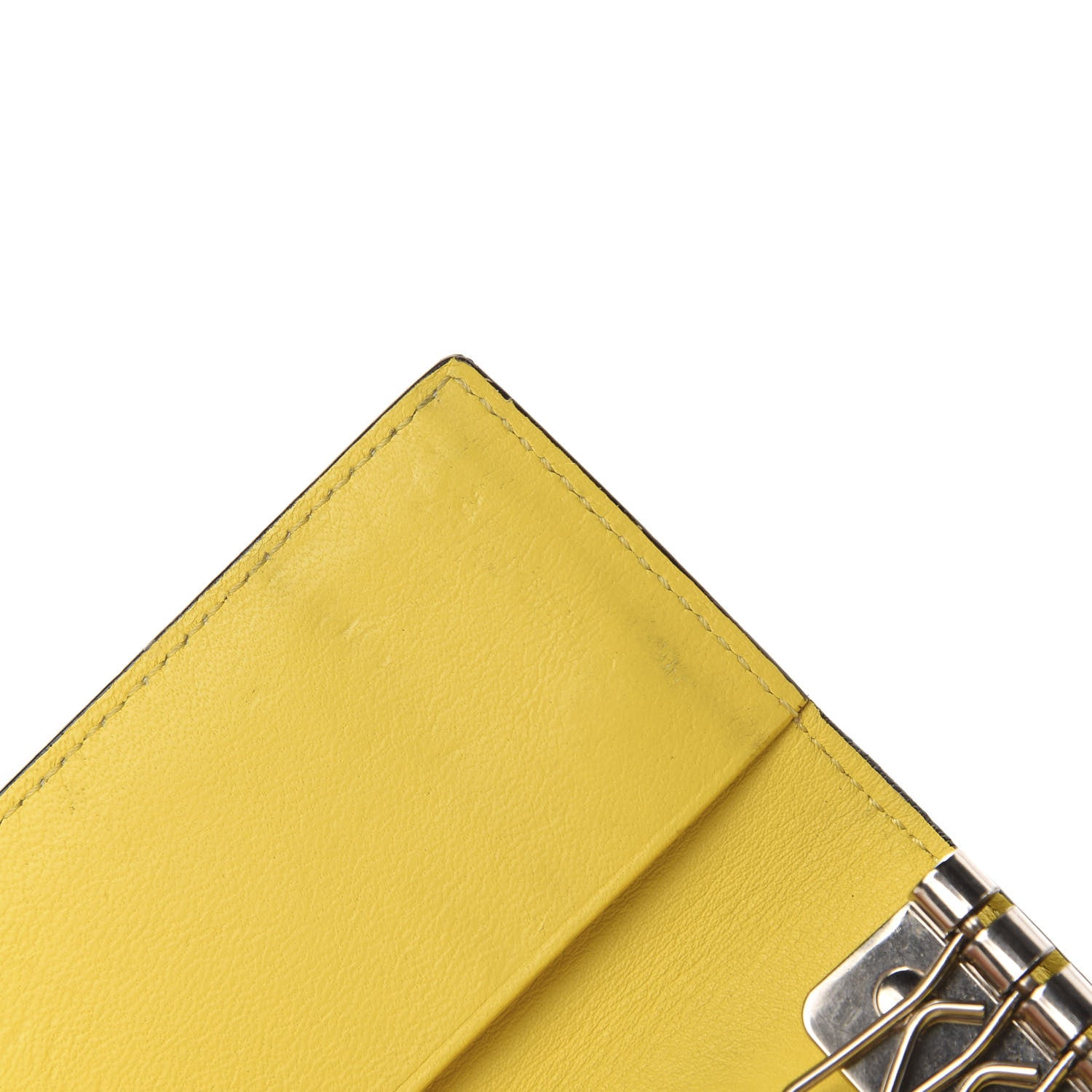 Celine Drummed Calfskin Key Case Souris 7 of 8