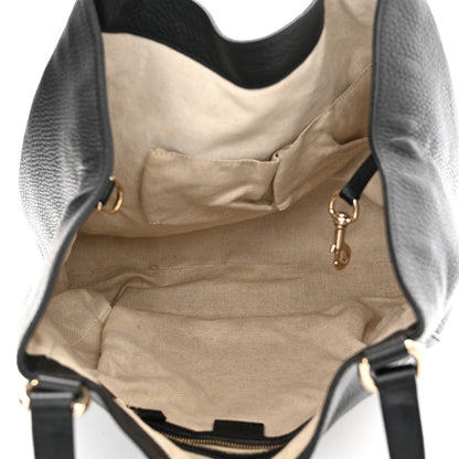 Gucci Pebbled Calfskin Medium Soho Shoulder Bag Black 5 of 10