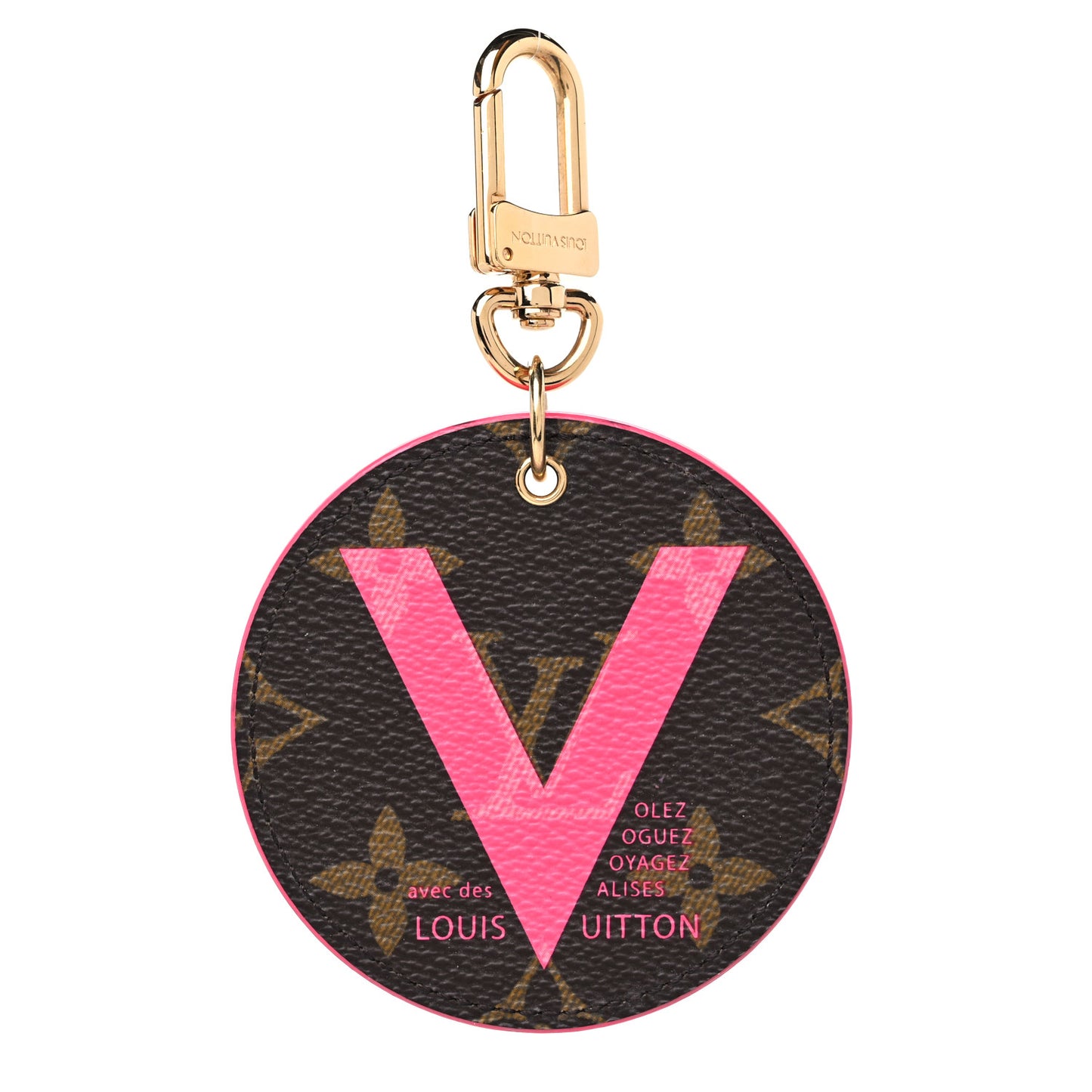 Monogram Illustre V Bag Charm Key Ring Grenade