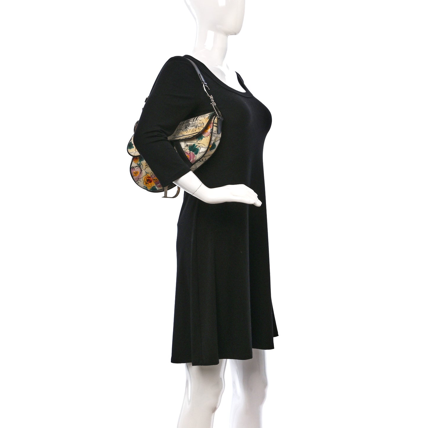 Canvas Paris 50s Saddle Bag Multicolor