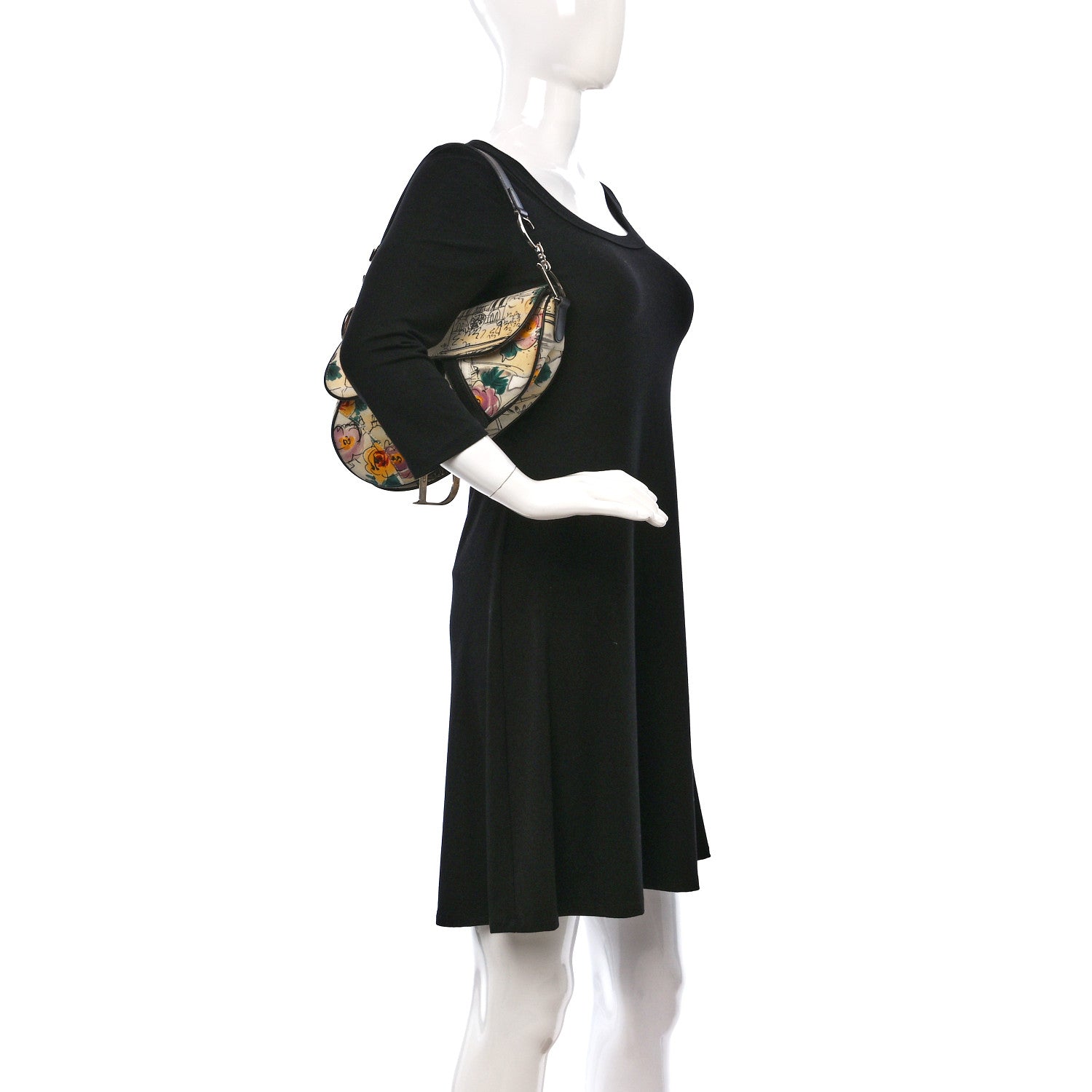 Christian Dior Canvas Paris 50s Saddle Bag Multicolor 3 of 7