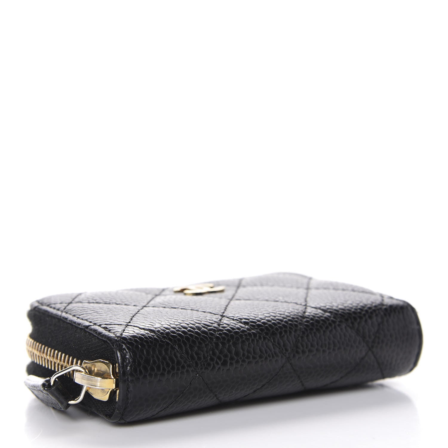 Chanel Caviar Quilted Zip Coin Purse Black 4 of 7