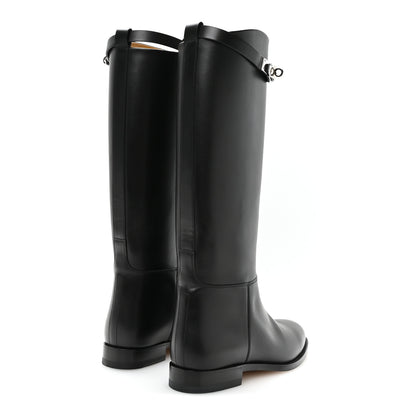 Hermes Box Kelly Jumping Boots 39 Black 5 of 9