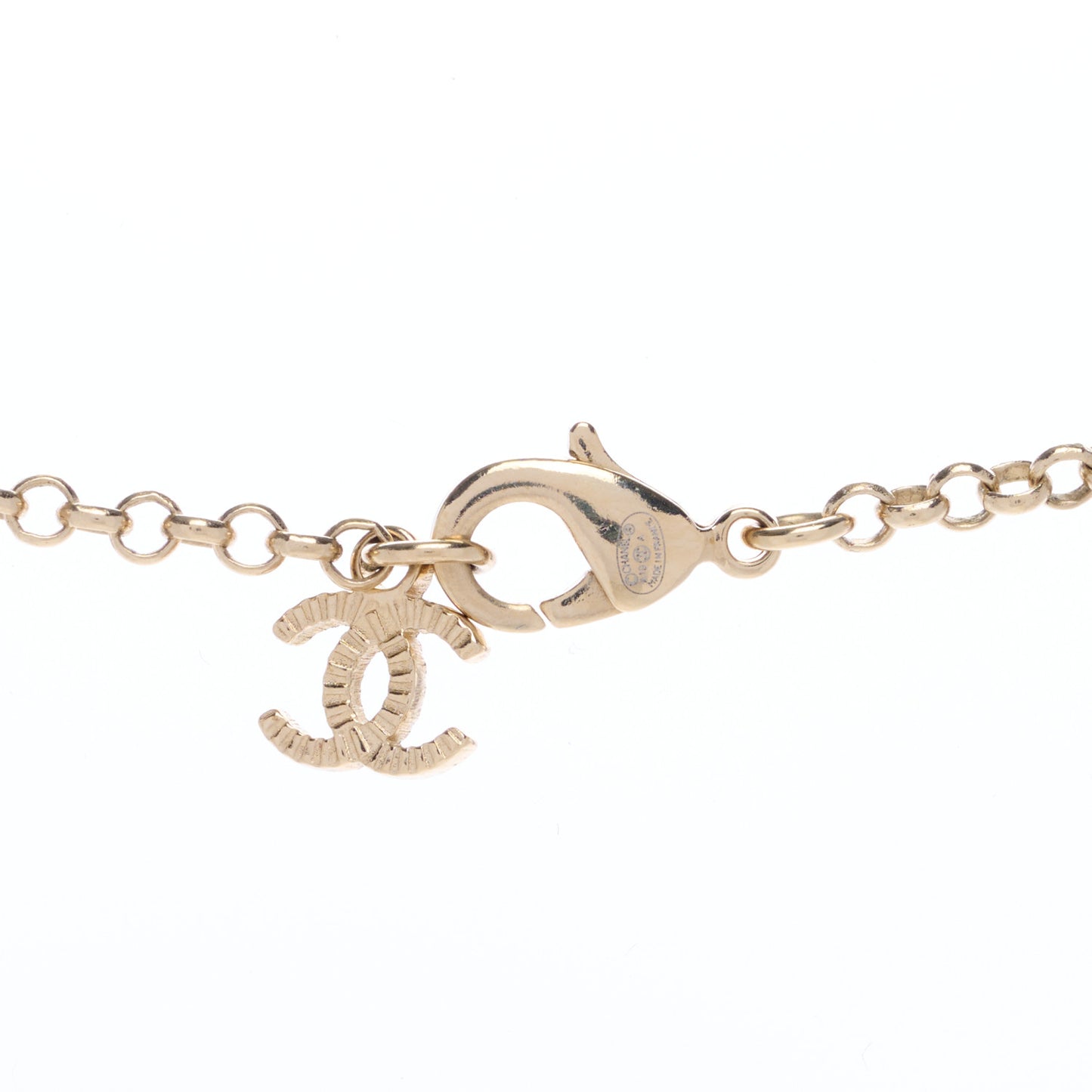 Crystal Pearl Papyrus Necklace Gold