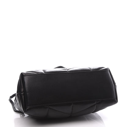 Saint Laurent Lambskin Quilted Small Loulou Puffer Monogram Chain Satchel Black 3 of 10