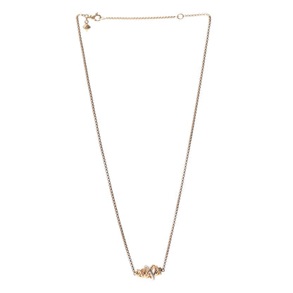 David Yurman 18K Yellow Gold Diamond Crossover Single Station Pendant Necklace 3 of 4