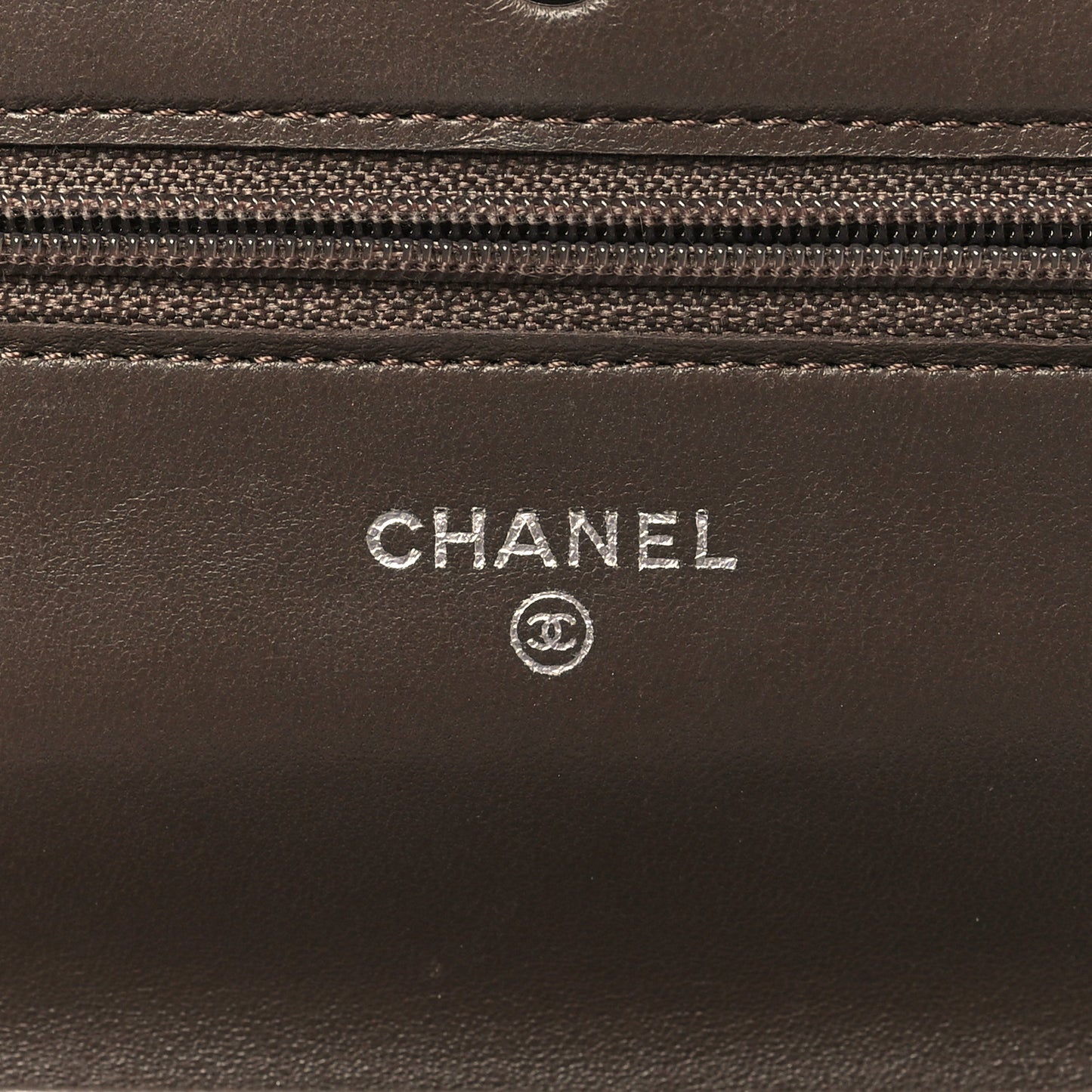 Snakeskin Wallet On Chain WOC Brown Silver