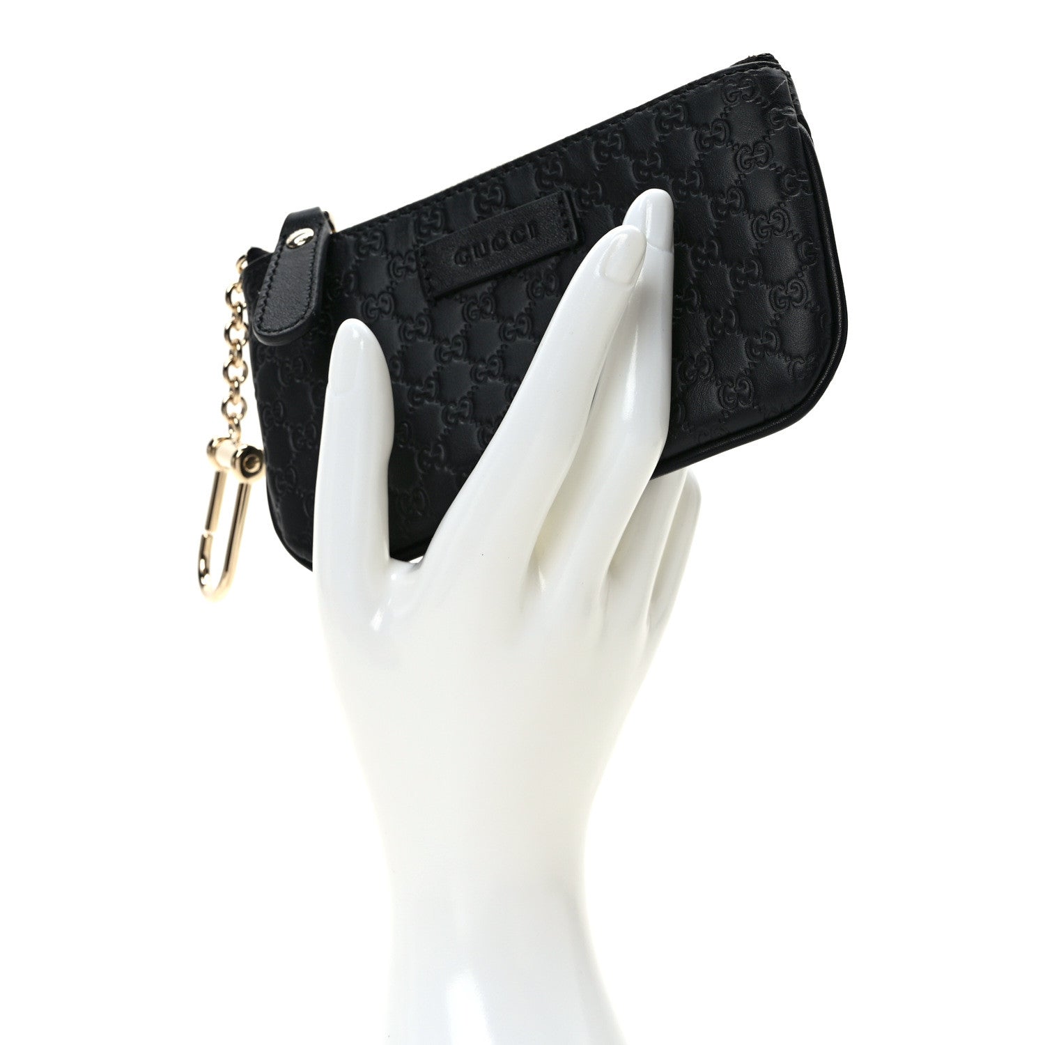 Gucci Microguccissima Key Ring Coin Case Black 2 of 8