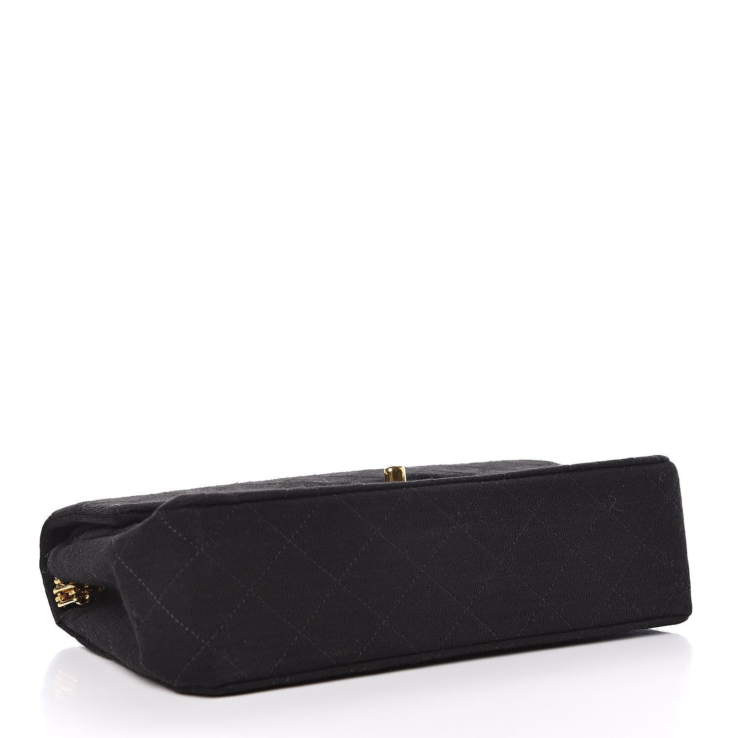 Chanel Jersey Quilted Small Double Flap Black 4 of 11