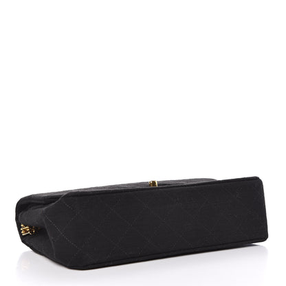 Chanel Jersey Quilted Small Double Flap Black 4 of 11