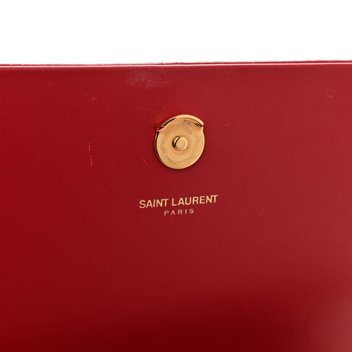 Saint Laurent Smooth Calfskin Medium Classic Monogram Kate Tassel Satchel Lipstick Red 11 of 13