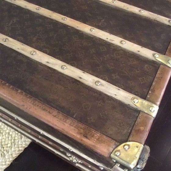 Louis Vuitton Antique WARDROBE Steamer TRUNK 11 of 11