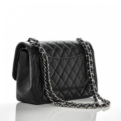 Chanel Caviar Quilted Jumbo Double Flap Black 3 of 7