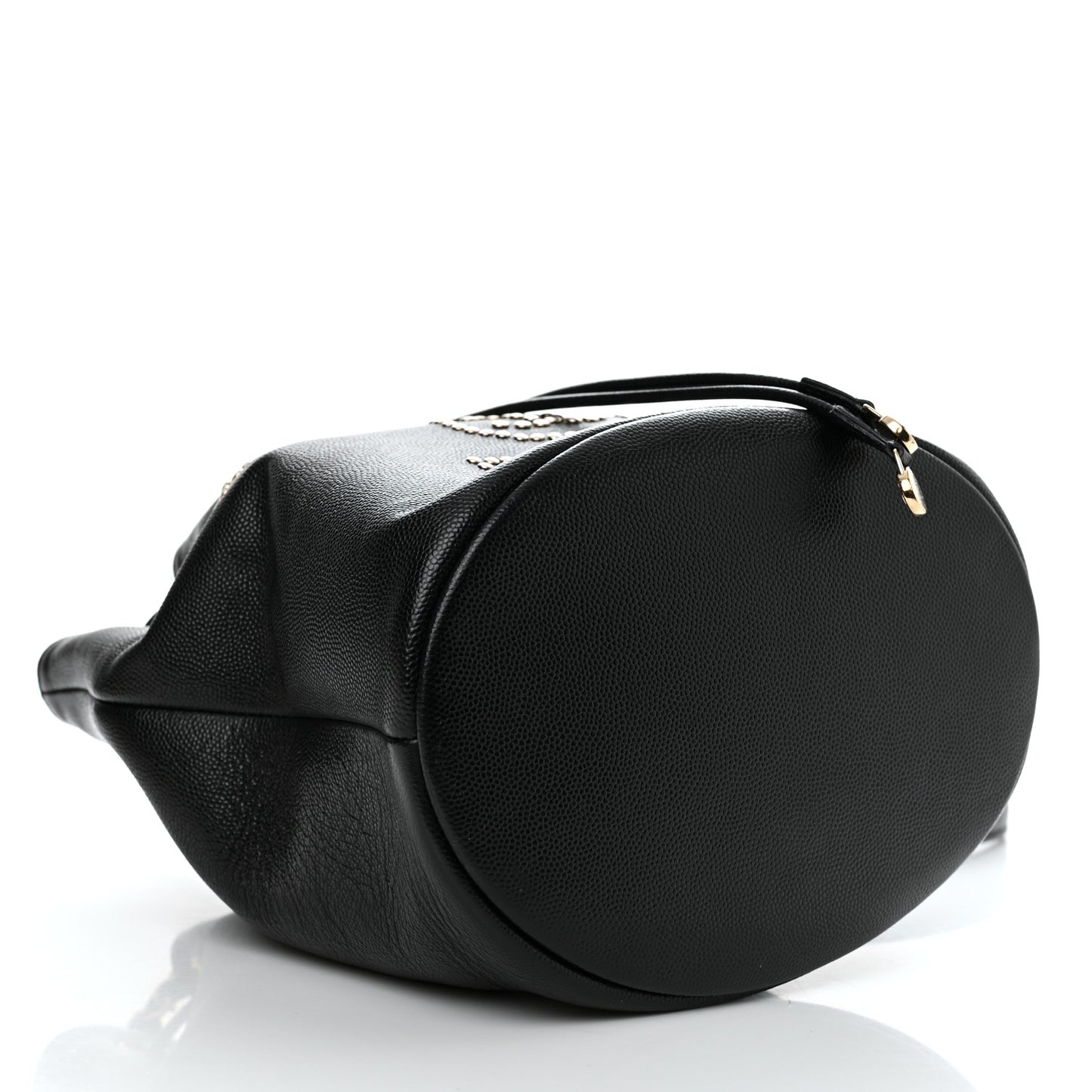 Caviar Deauville Drawstring Bucket Bag Black