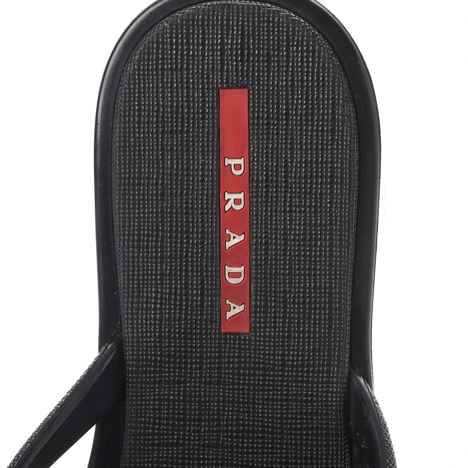 Prada Saffiano Sport Thong Sandals 37 Black 9 of 12