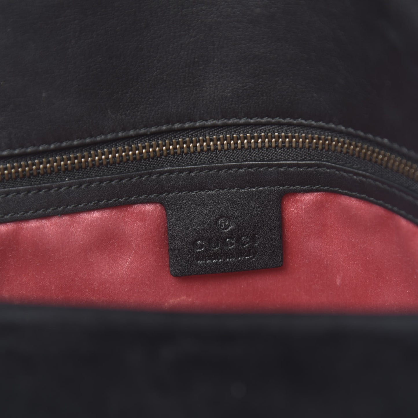 Velvet Matelasse Medium GG Marmont Shoulder Bag Black
