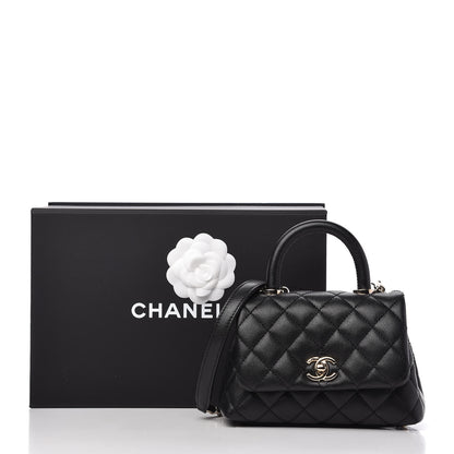Chanel Caviar Quilted Extra Mini Coco Handle Flap Black 11 of 11
