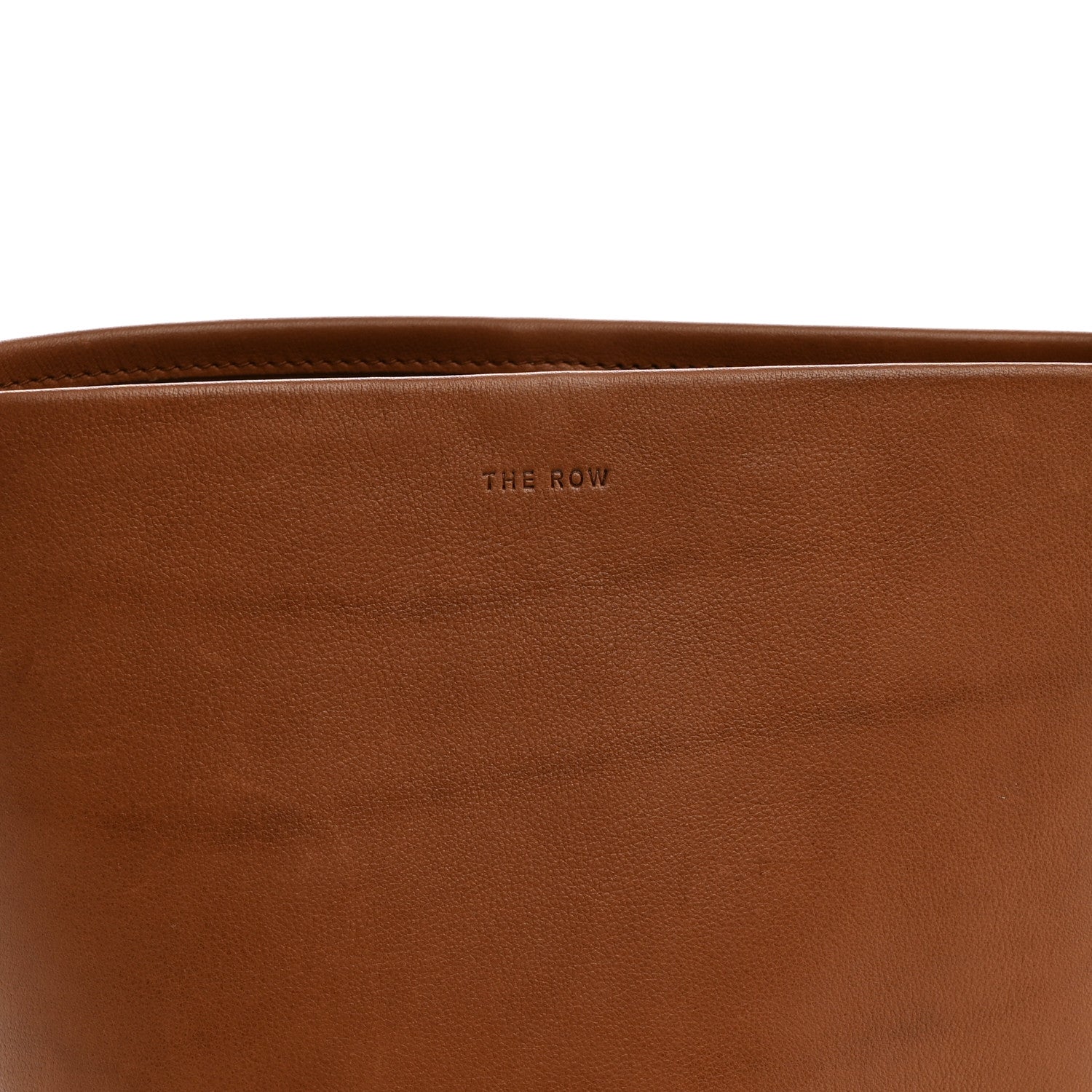 The Row Polished Saddle Calfskin Small N/S Park Tote Dark Cuir 7 of 9