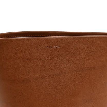 The Row Polished Saddle Calfskin Small N/S Park Tote Dark Cuir 7 of 9
