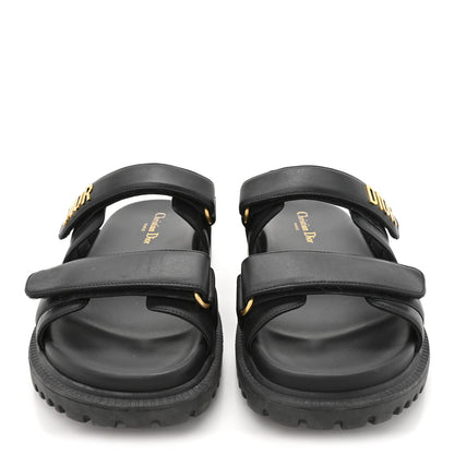 Christian Dior Lambskin Dioract 10mm Sandals 39 Black 3 of 10