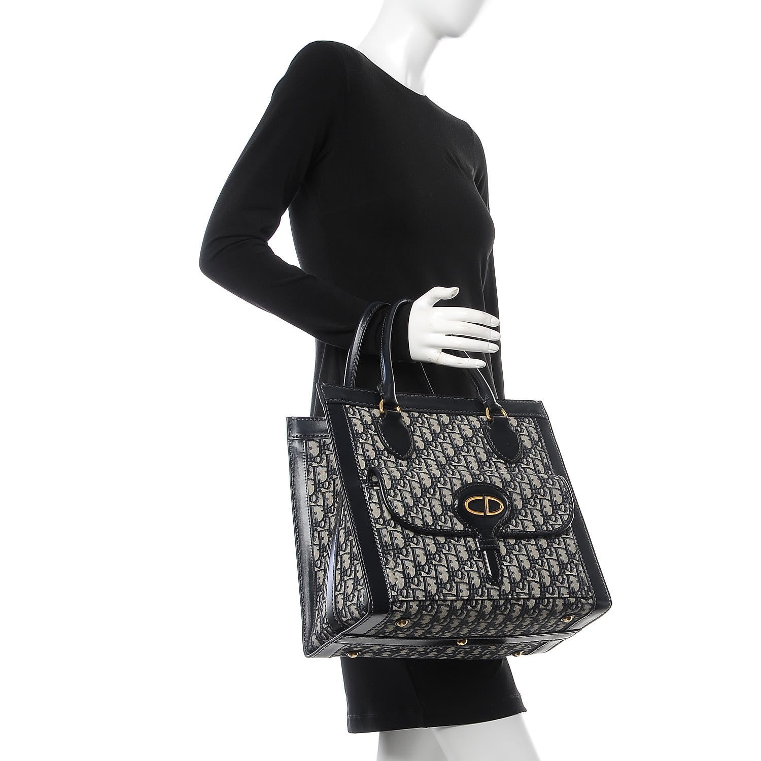 Christian Dior Oblique Tote Bag Blue 2 of 10