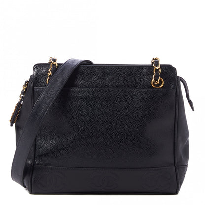 Chanel Caviar CC Shoulder Bag Navy Blue 1 of 8