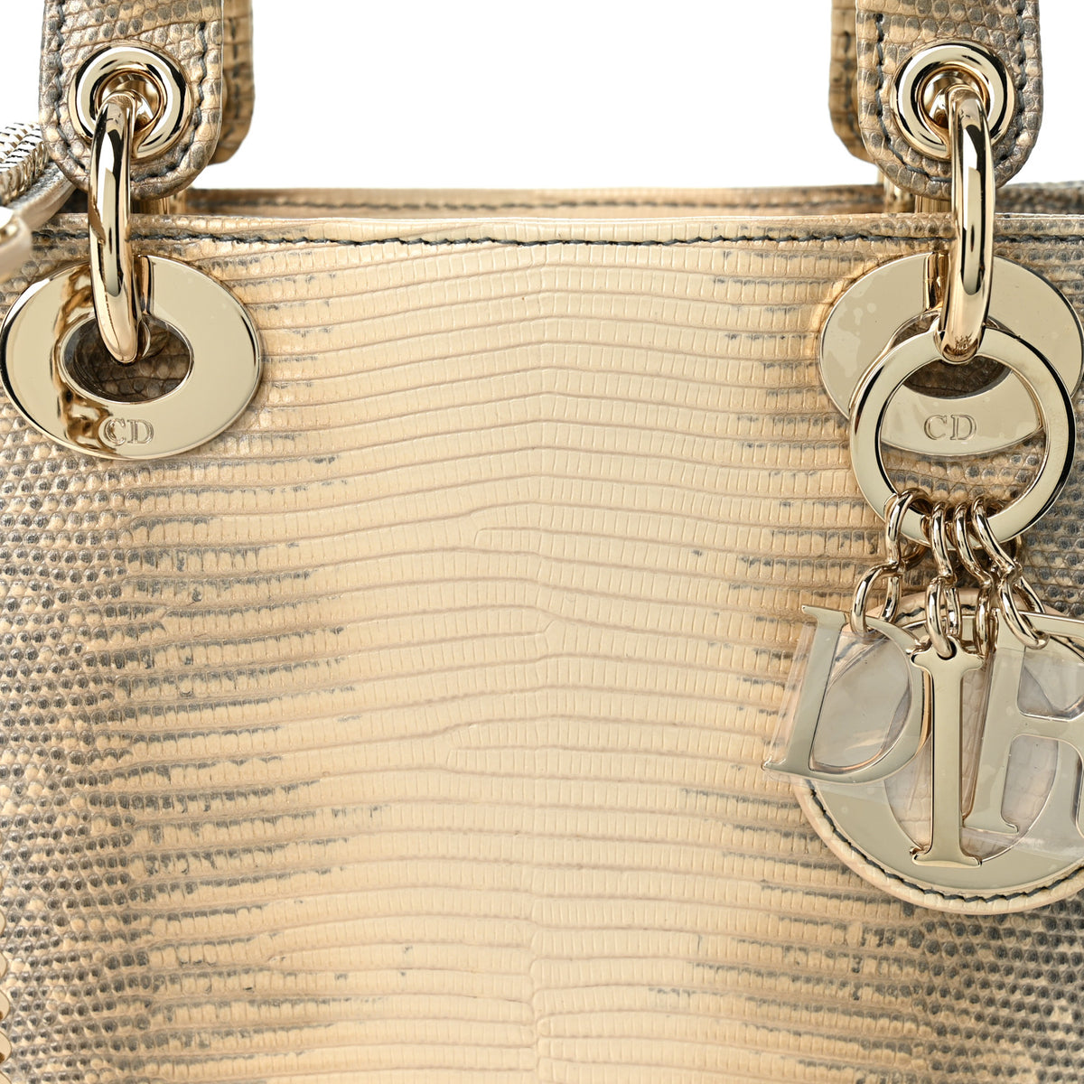 Christian Dior Lizard Ombre Mini Lady Dior Natural 7 of 9