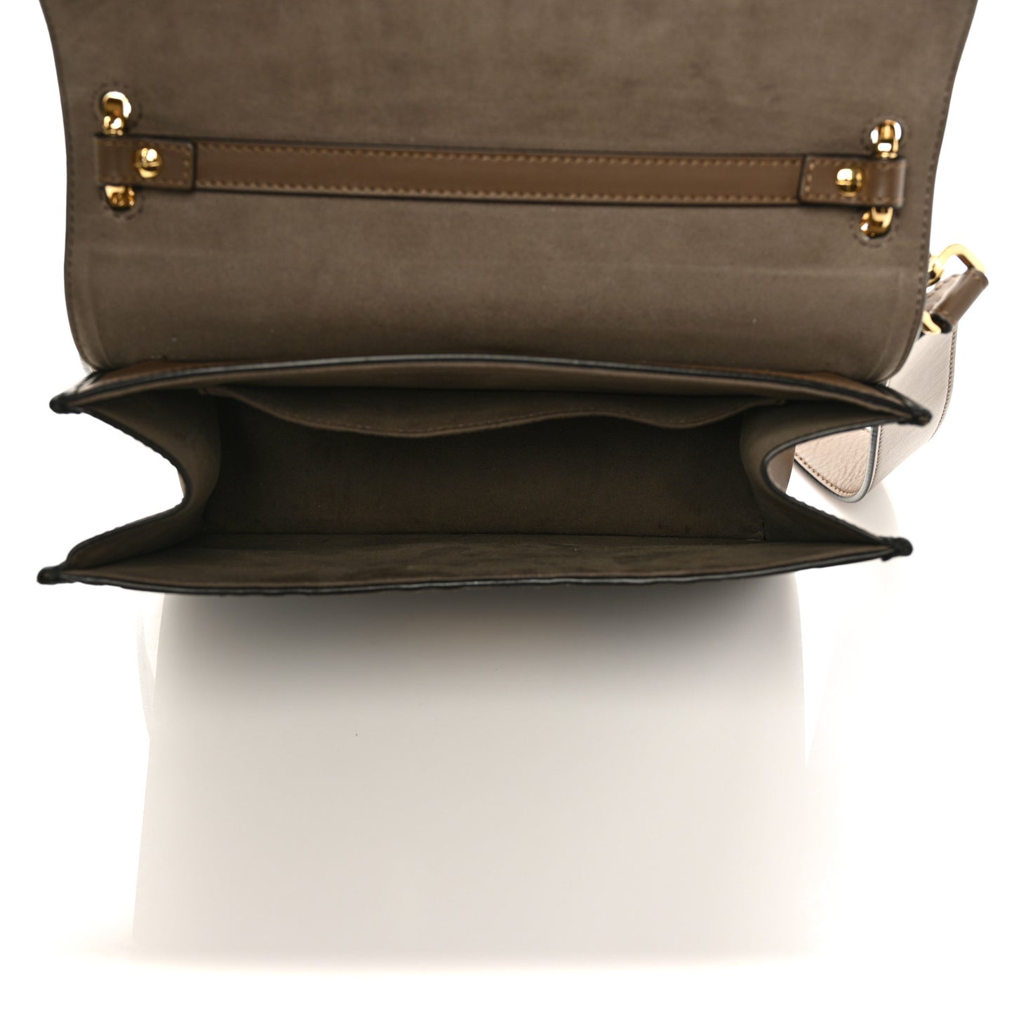 Vitello Century F is Fendi Bi-Color FF 1974 Embossed Kan I Shoulder Bag Maya Black