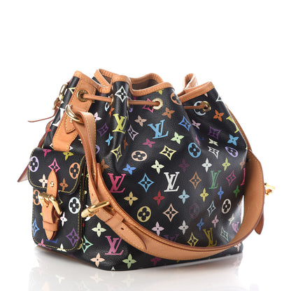 Louis Vuitton Monogram Multicolor Petit Noe Black 3 of 10