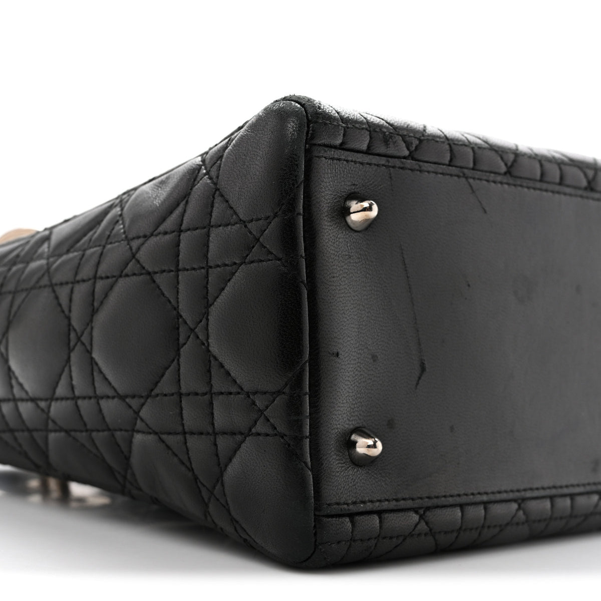 Lambskin Cannage Medium Lady Dior Black