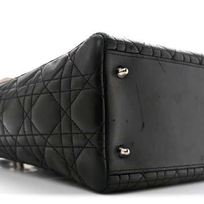 Christian Dior Lambskin Cannage Medium Lady Dior Black 17 of 27