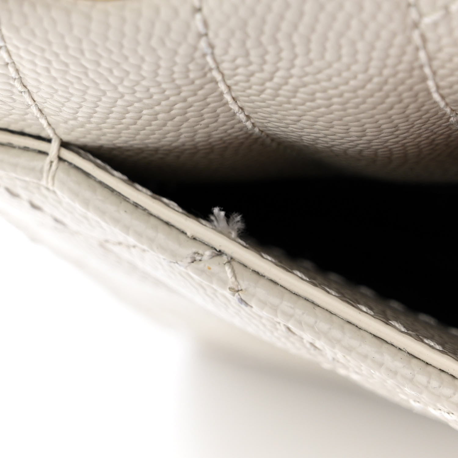 Saint Laurent Grain De Poudre Textured Mixed Matelasse Medium Triquilt Monogram Satchel White 10 of 12