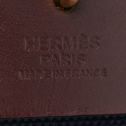 Hermes Toile Militaire Vache Hunter Herbag Zip Retourne 31 PM Rouge Sellier Bleu Marine 7 of 17