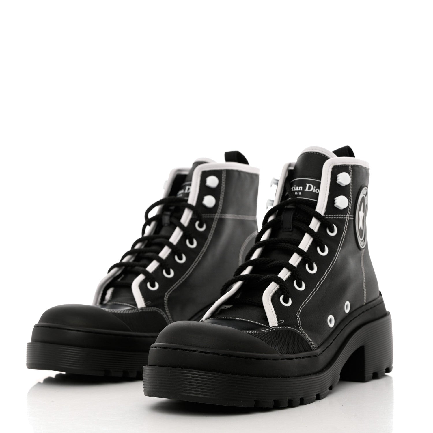 Christian Dior Technical Fabric D-Rise 35mm Boots 39 Black 3 of 9